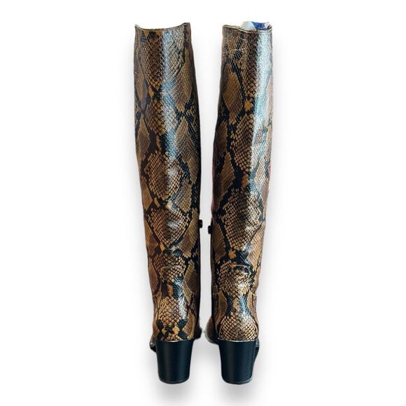 Calvin Klein Women's MASSIE Knee High Boot, CUOIO/DARK WALNUT, 11 Sexy Dress - Picture 7 of 10